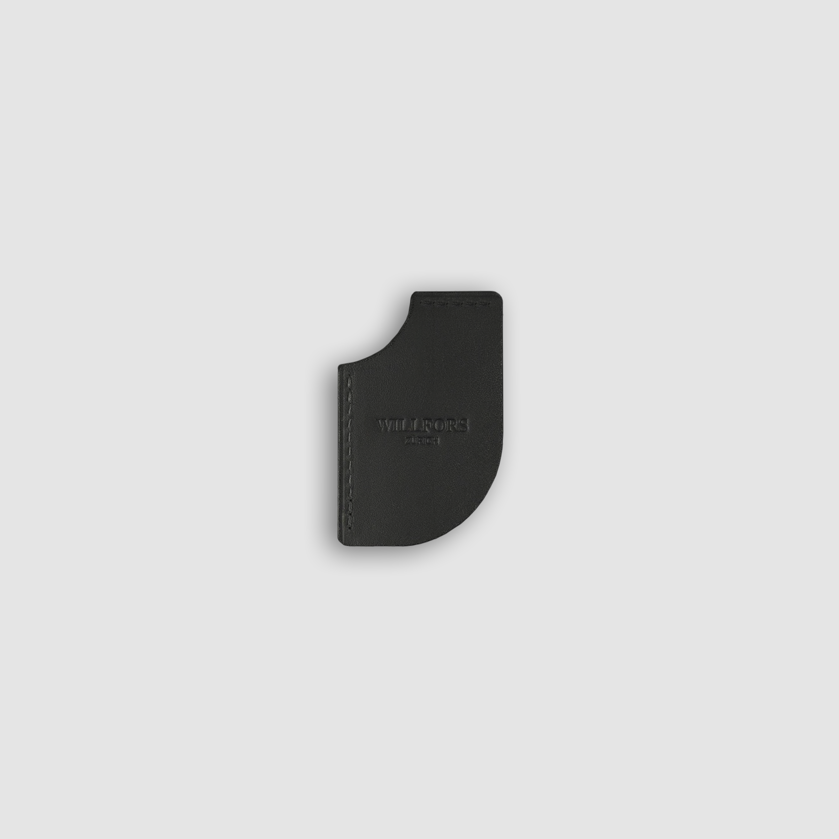 Bookmark black Baranil leather back