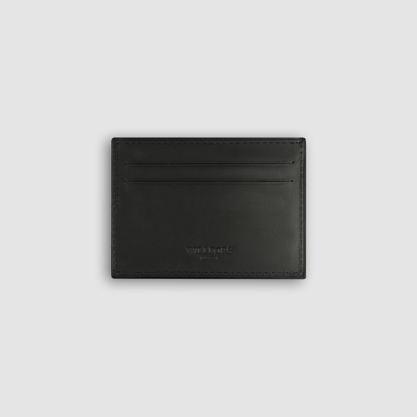 Card holder slim Baranil black leather back