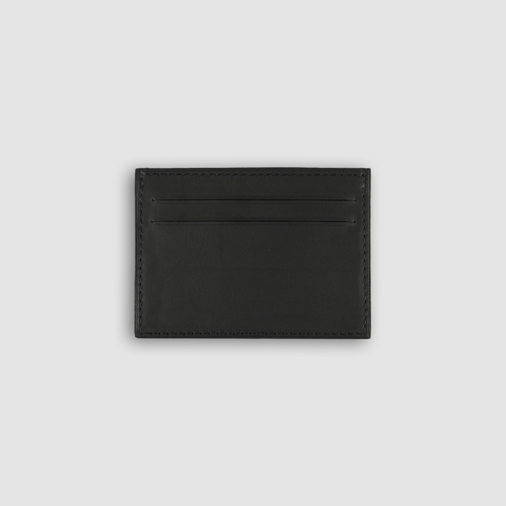 Card holder slim Baranil black leather front