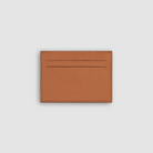 Card holder slim Baranil fauve leather front