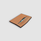 Card holder slim Baranil fauve leather lying