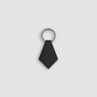 Key ring small black baranil calf leather front