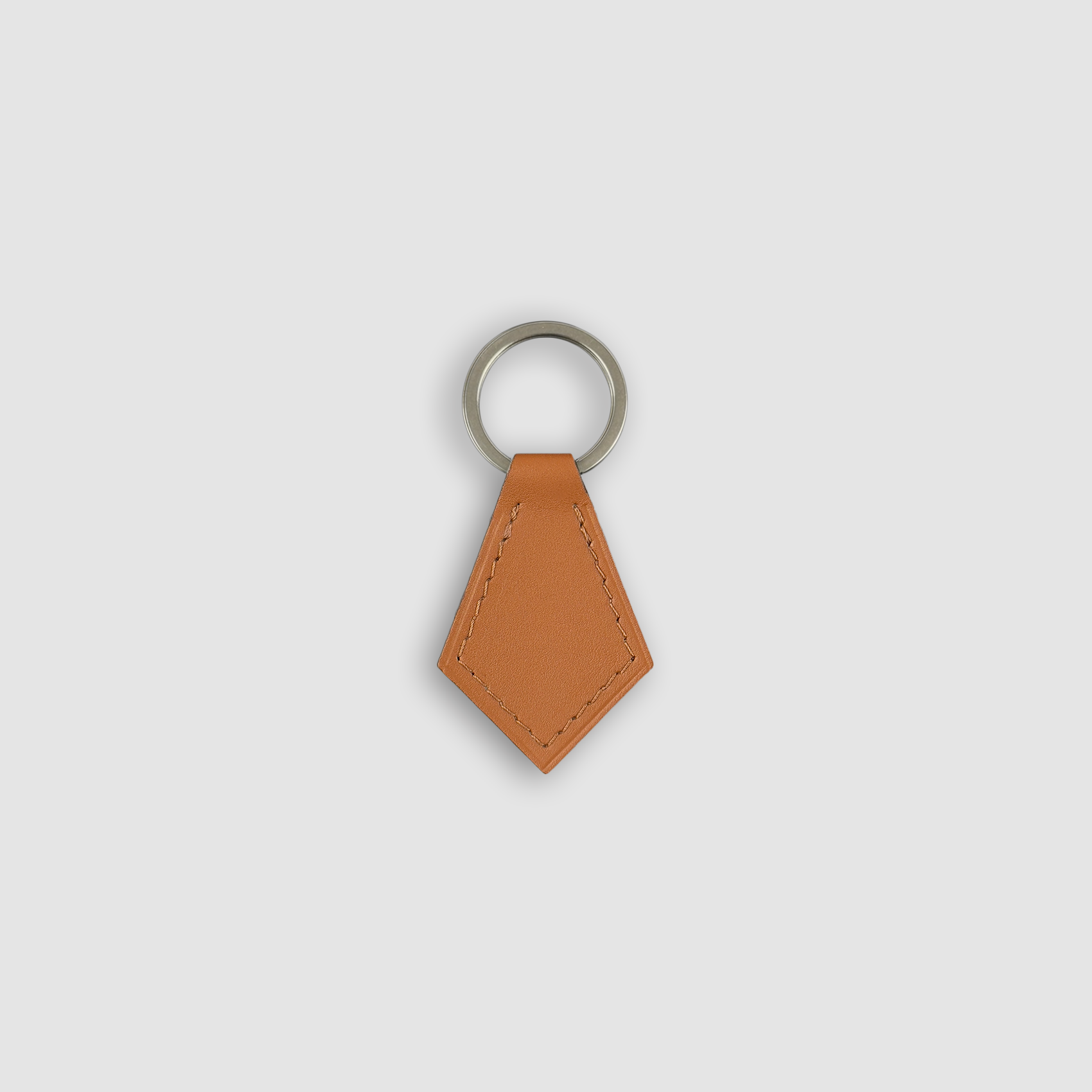 Key ring small fauve baranil calf leather front
